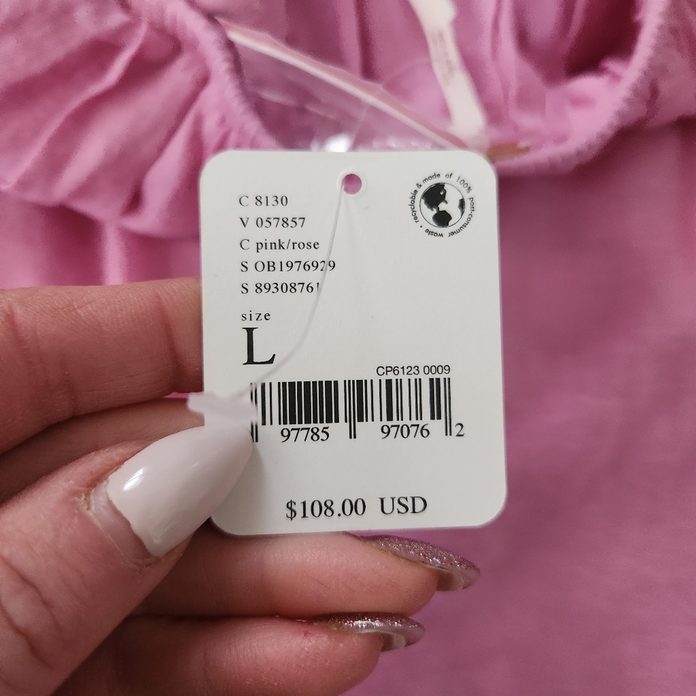 Free People Melted‎ Hearts Mini Dress Pink Women's Size Large - Picture 11 of 14